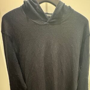 John Varvatos 100% Cashmere Black Hoodie size Medium